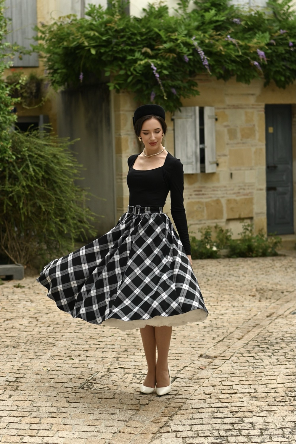 Lacey Tartan Swing Skirt